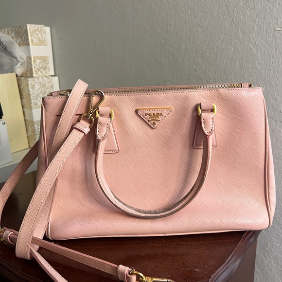 Pink Saffiano Galleria Double Zip Tote - Picture 3 of 9